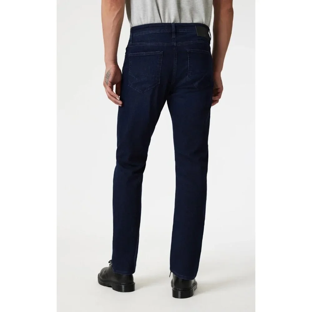Mavi Men's Zach Straight Leg Jeans Ink Brushed SuperMove Dark Wash Size 33x32 - Picture 3 of 9